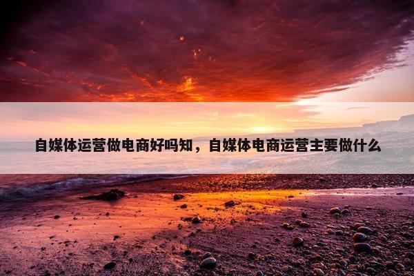自媒体运营做电商好吗知，自媒体电商运营主要做什么