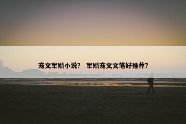 宠文军婚小说？ 军婚宠文文笔好推荐？