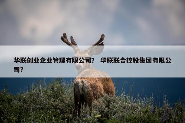 华联创业企业管理有限公司？ 华联联合控股集团有限公司？