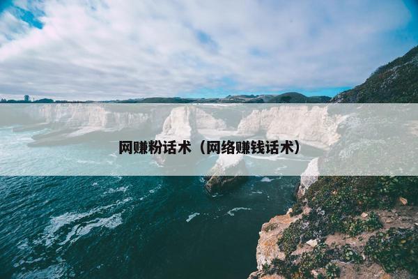 网赚粉话术（网络赚钱话术）