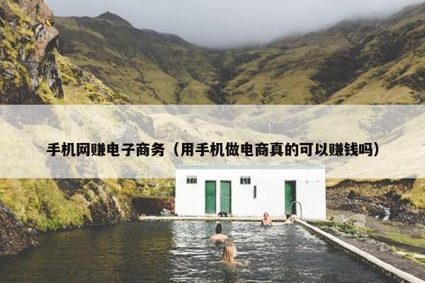 手机网赚电子商务（用手机做电商真的可以赚钱吗）
