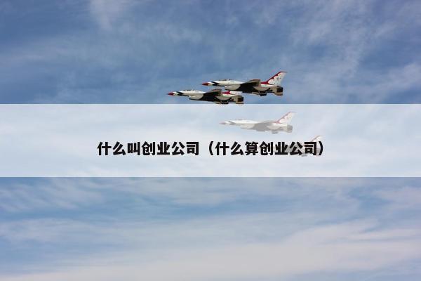 什么叫创业公司（什么算创业公司）