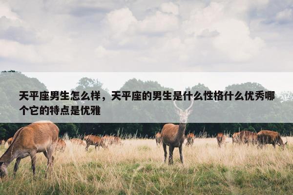 天平座男生怎么样，天平座的男生是什么性格什么优秀哪个它的特点是优雅