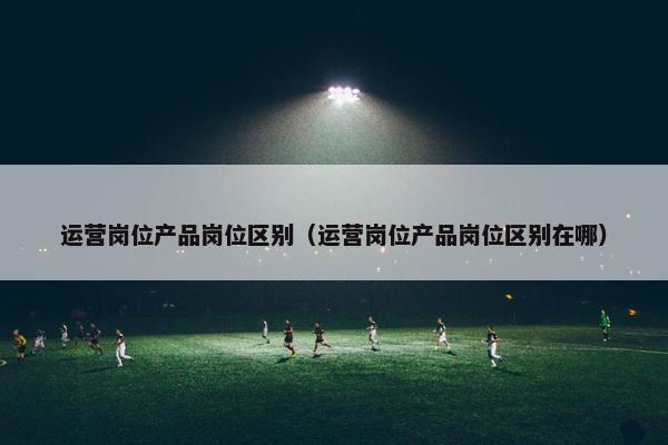 运营岗位产品岗位区别（运营岗位产品岗位区别在哪）