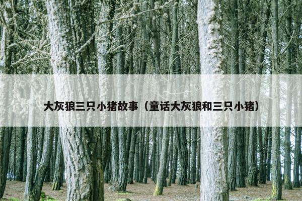 大灰狼三只小猪故事（童话大灰狼和三只小猪）