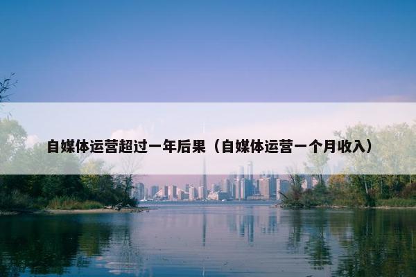 自媒体运营超过一年后果（自媒体运营一个月收入）