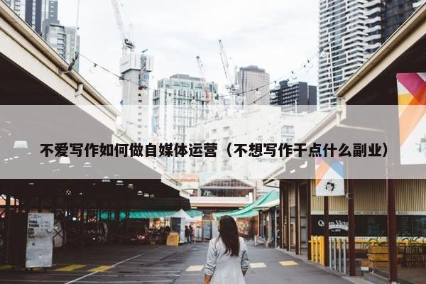不爱写作如何做自媒体运营（不想写作干点什么副业）