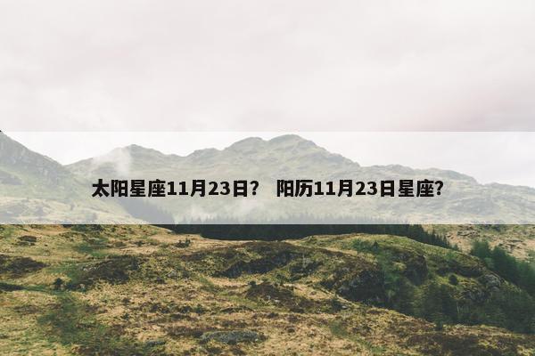 太阳星座11月23日？ 阳历11月23日星座？