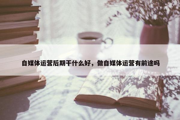 自媒体运营后期干什么好，做自媒体运营有前途吗