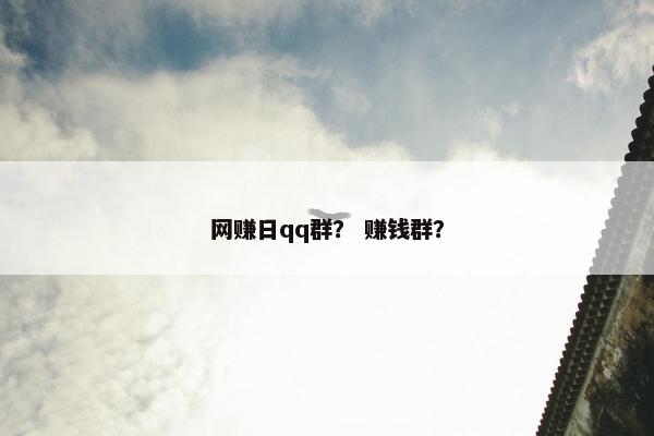 网赚日qq群？ 赚钱群？