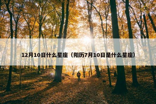 12月10日什么星座（阳历7月10日是什么星座）