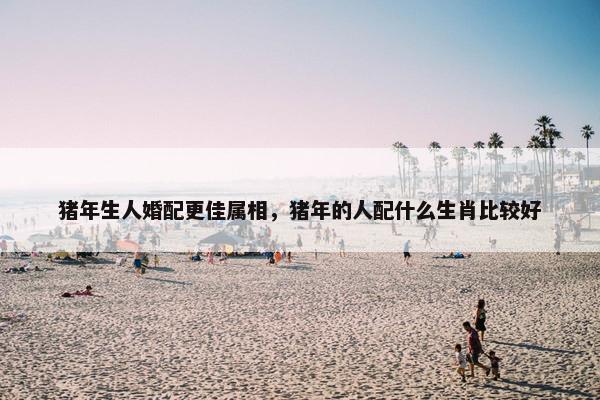 猪年生人婚配更佳属相，猪年的人配什么生肖比较好