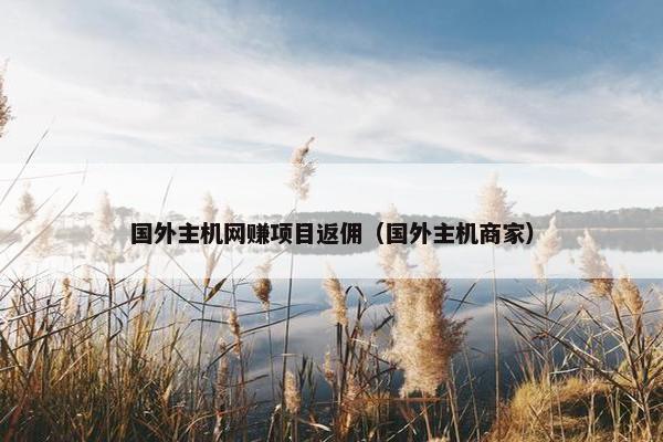 国外主机网赚项目返佣（国外主机商家）