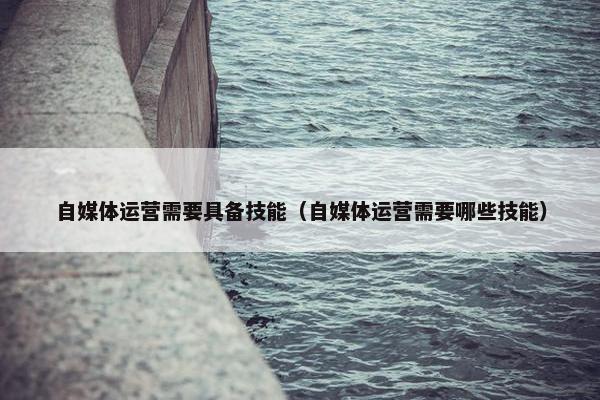 自媒体运营需要具备技能（自媒体运营需要哪些技能）