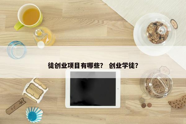 徒创业项目有哪些？ 创业学徒？