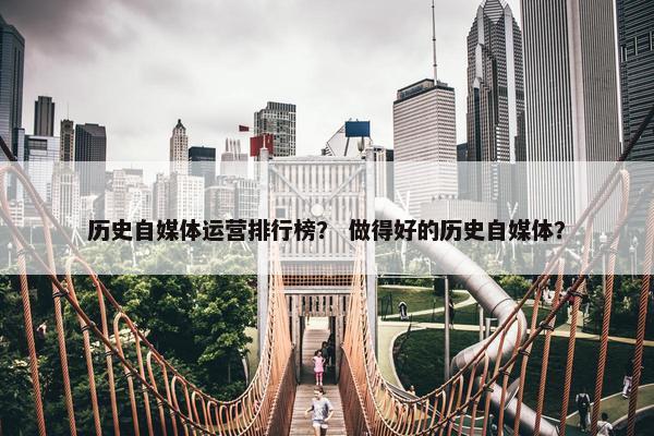 历史自媒体运营排行榜？ 做得好的历史自媒体？