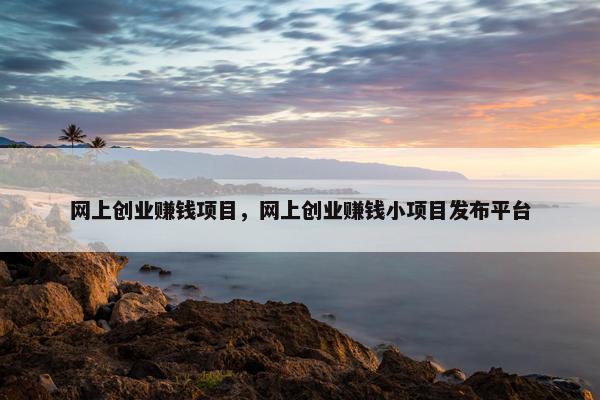 网上创业赚钱项目，网上创业赚钱小项目发布平台