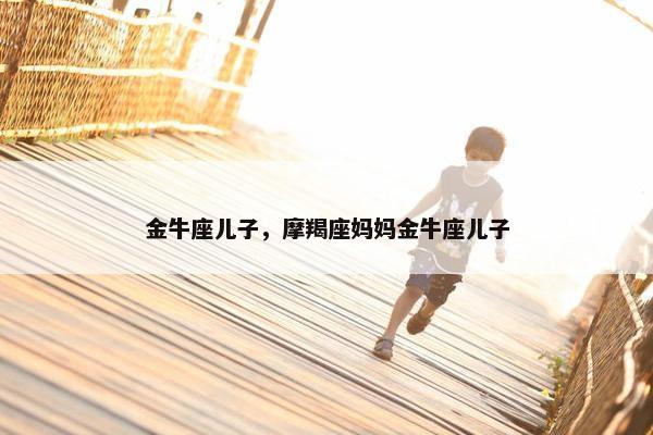 金牛座儿子，摩羯座妈妈金牛座儿子