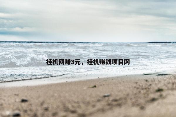 挂机网赚3元，挂机赚钱项目网