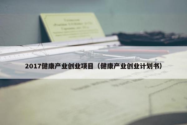 2017健康产业创业项目（健康产业创业计划书）
