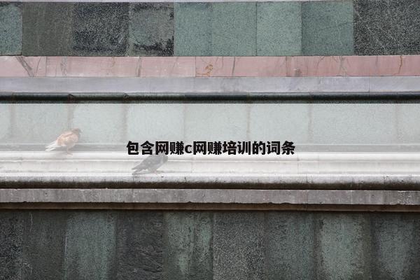 包含网赚c网赚培训的词条