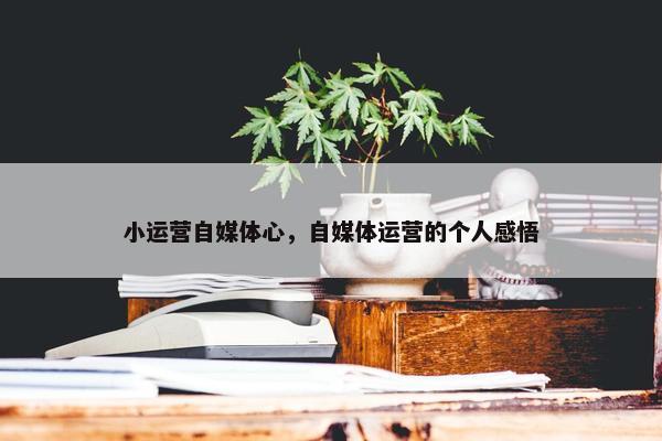 小运营自媒体心，自媒体运营的个人感悟