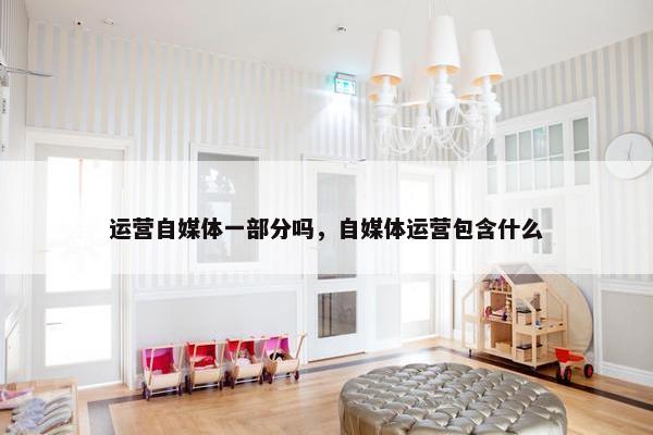 运营自媒体一部分吗，自媒体运营包含什么