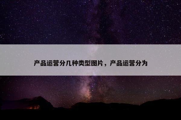 产品运营分几种类型图片，产品运营分为