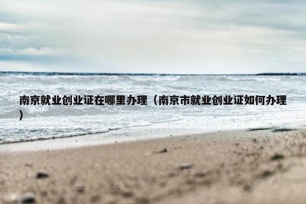 南京就业创业证在哪里办理（南京市就业创业证如何办理）