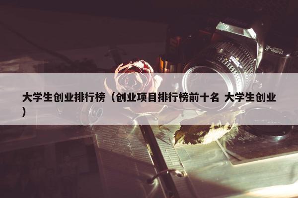 大学生创业排行榜（创业项目排行榜前十名 大学生创业）