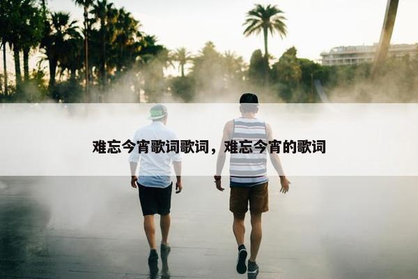 难忘今宵歌词歌词，难忘今宵的歌词