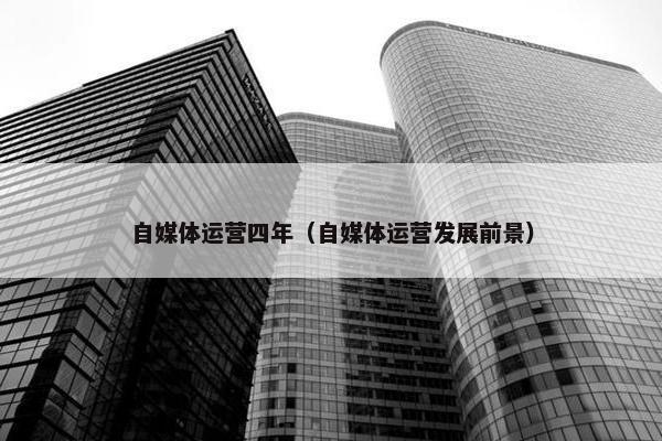自媒体运营四年（自媒体运营发展前景）