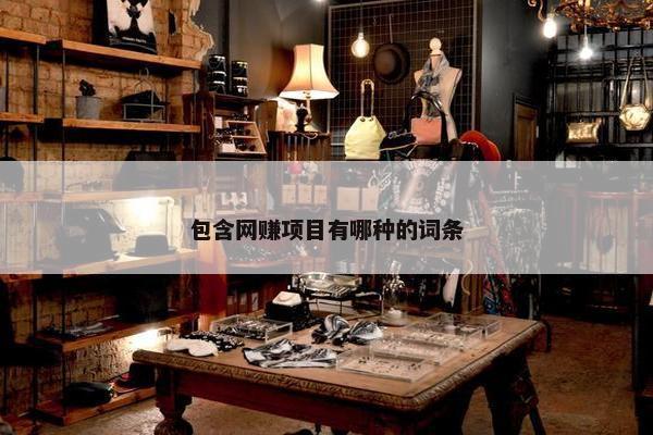 包含网赚项目有哪种的词条