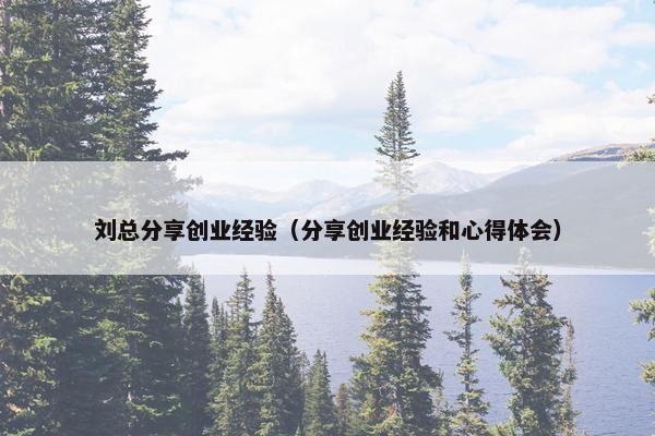 刘总分享创业经验（分享创业经验和心得体会）