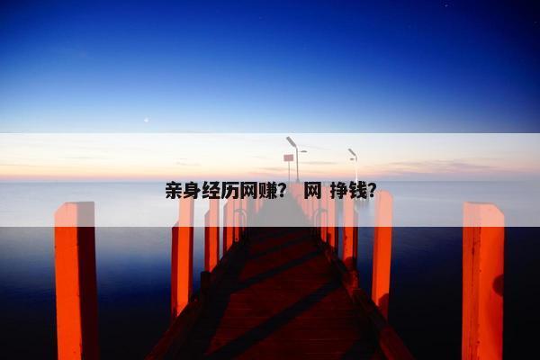 亲身经历网赚？ 网 挣钱？