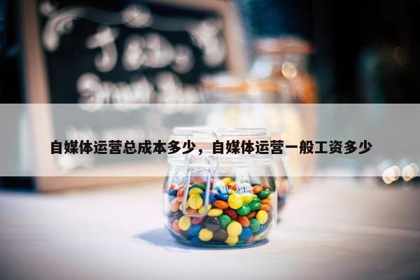 自媒体运营总成本多少，自媒体运营一般工资多少