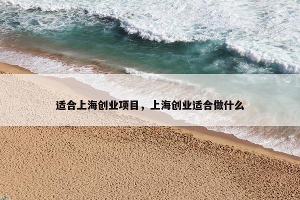 适合上海创业项目，上海创业适合做什么