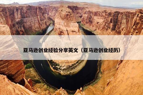 亚马逊创业经验分享英文（亚马逊创业经历）