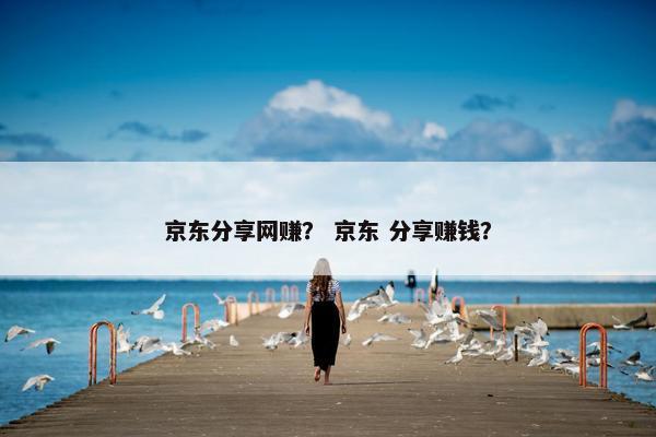 京东分享网赚？ 京东 分享赚钱？