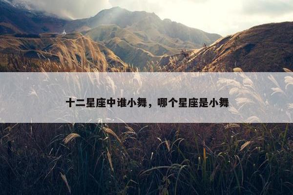 十二星座中谁小舞，哪个星座是小舞