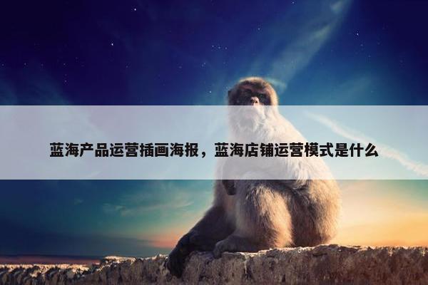 蓝海产品运营插画海报，蓝海店铺运营模式是什么