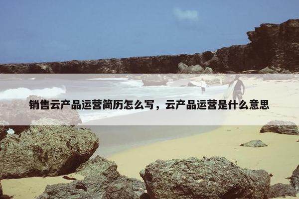 销售云产品运营简历怎么写，云产品运营是什么意思