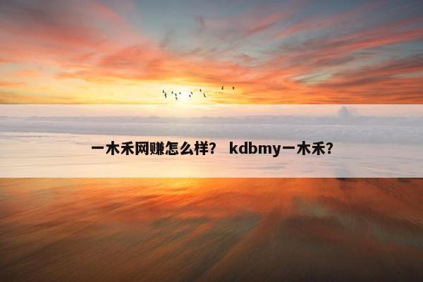 一木禾网赚怎么样？ kdbmy一木禾？