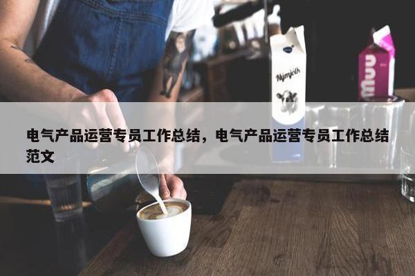 电气产品运营专员工作总结，电气产品运营专员工作总结范文