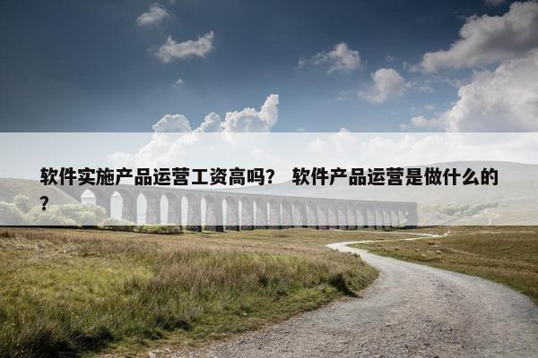 软件实施产品运营工资高吗？ 软件产品运营是做什么的？