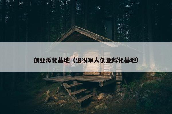 创业孵化基地（退役军人创业孵化基地）