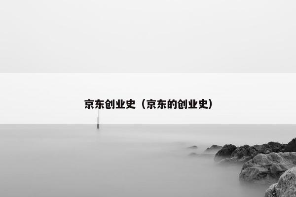京东创业史（京东的创业史）