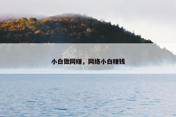 小白做网赚，网络小白赚钱