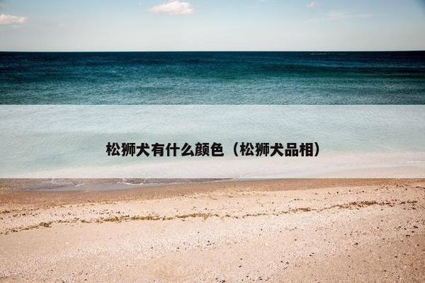 松狮犬有什么颜色（松狮犬品相）