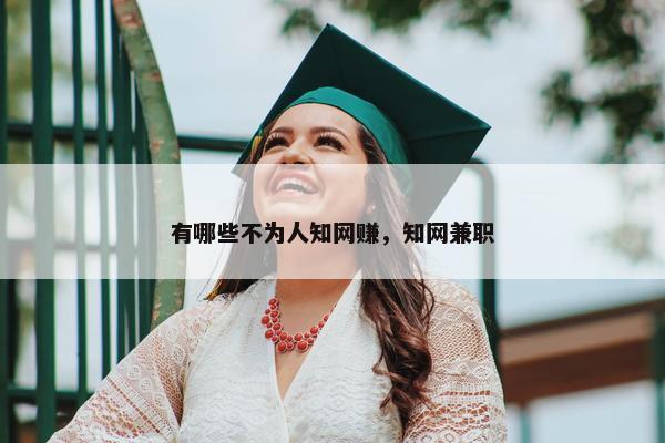 有哪些不为人知网赚，知网兼职
